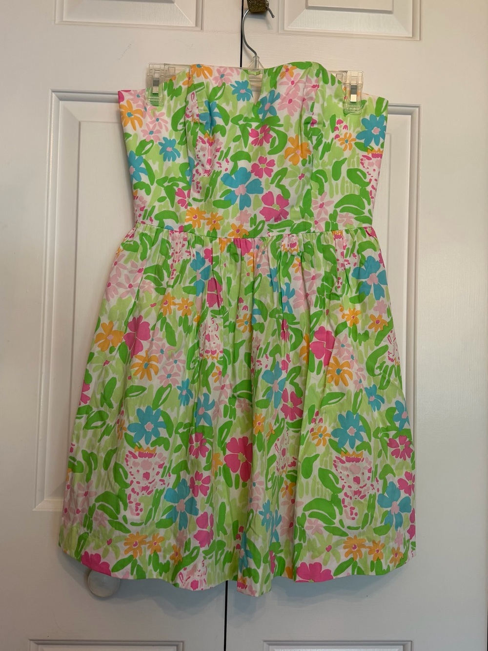 EUC Lilly Pulitzer Gorgeous Strapless Sample Dress in Koala Print